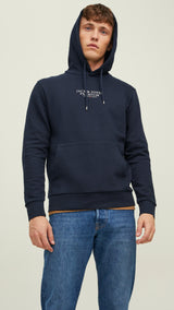 JACK & JONES JPRBLUARCHIE sweat hood in navy blazer - Image 1