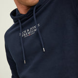 JACK & JONES JPRBLUARCHIE sweat hood in navy blazer - Image 6
