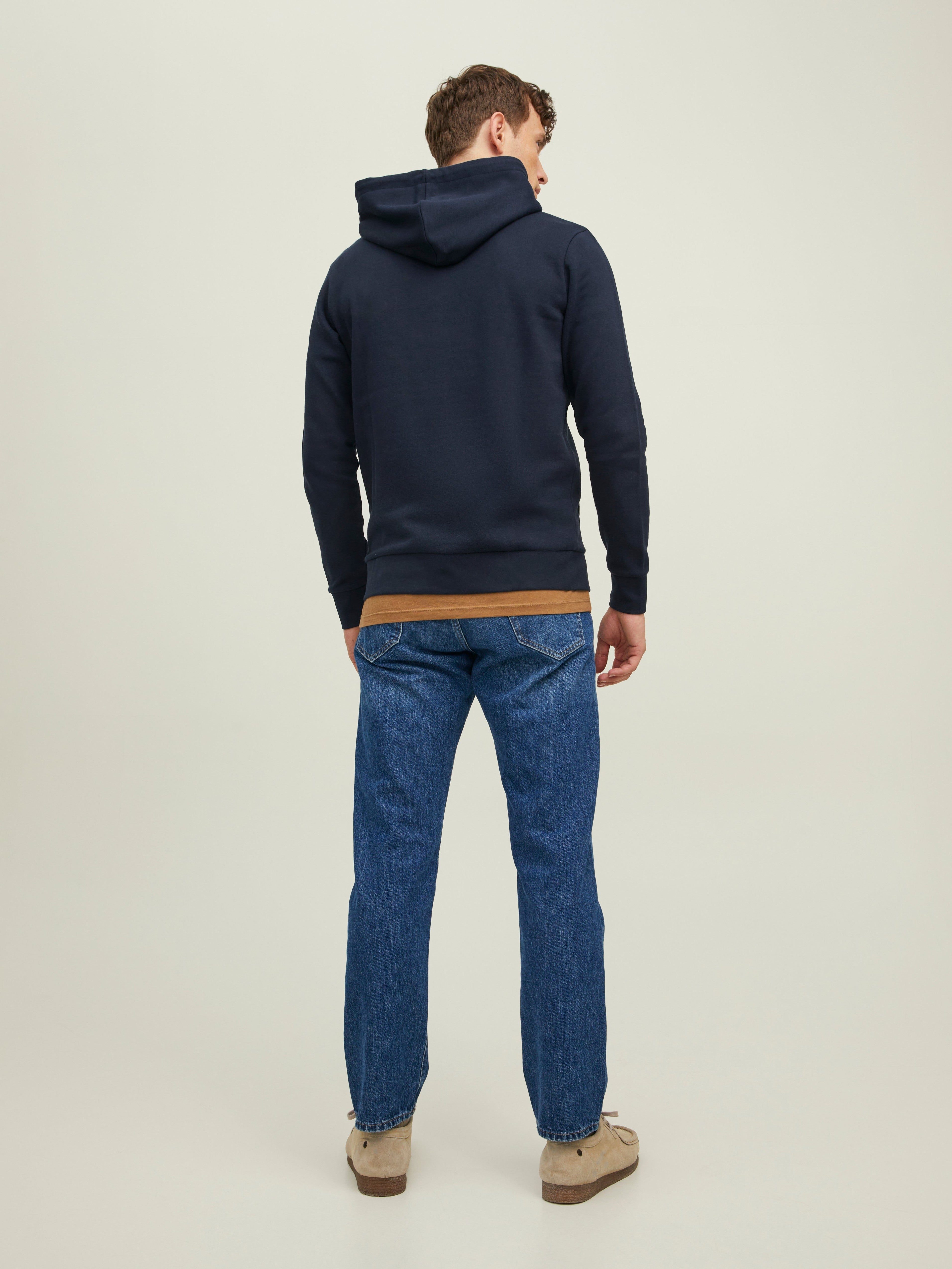 JACK & JONES JPRBLUARCHIE sweat hood in navy blazer - Image 2