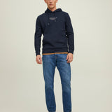 JACK & JONES JPRBLUARCHIE sweat hood in navy blazer - Image 4