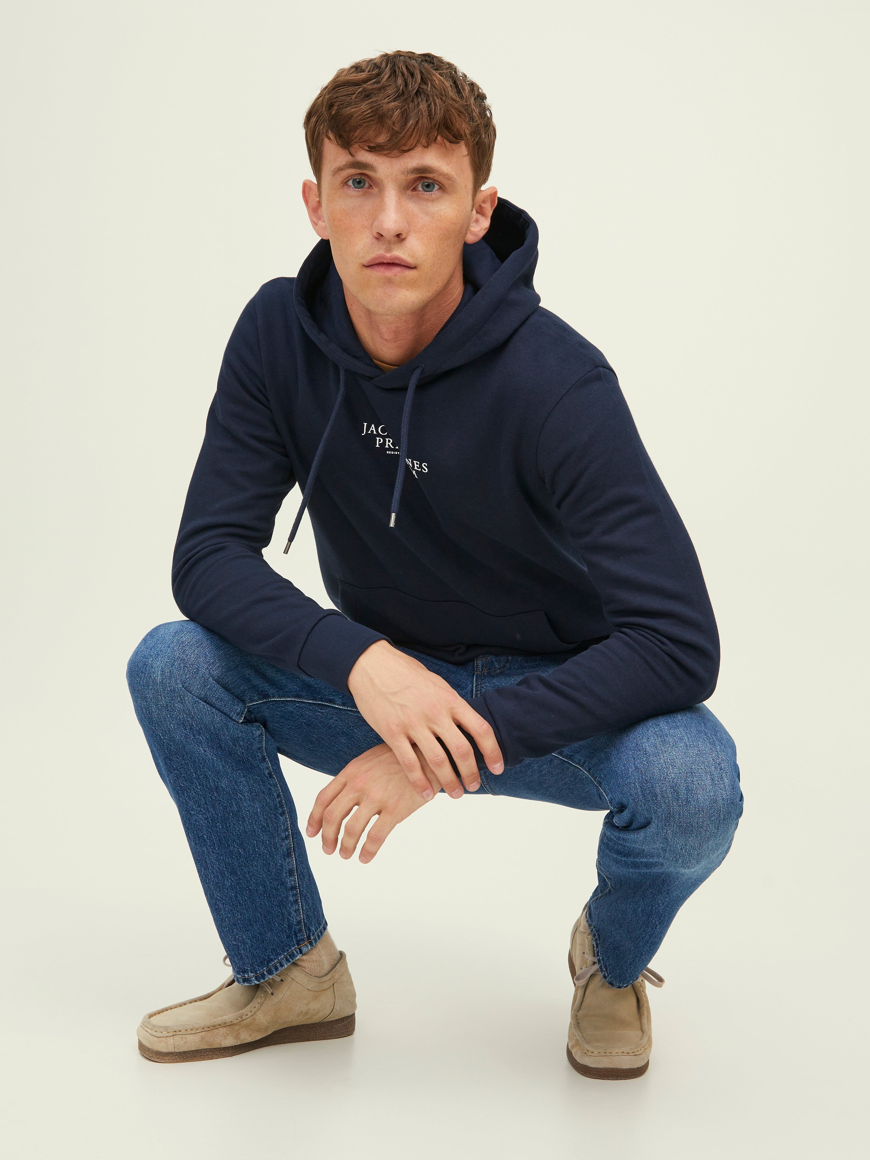 JACK & JONES JPRBLUARCHIE sweat hood in navy blazer - Image 7