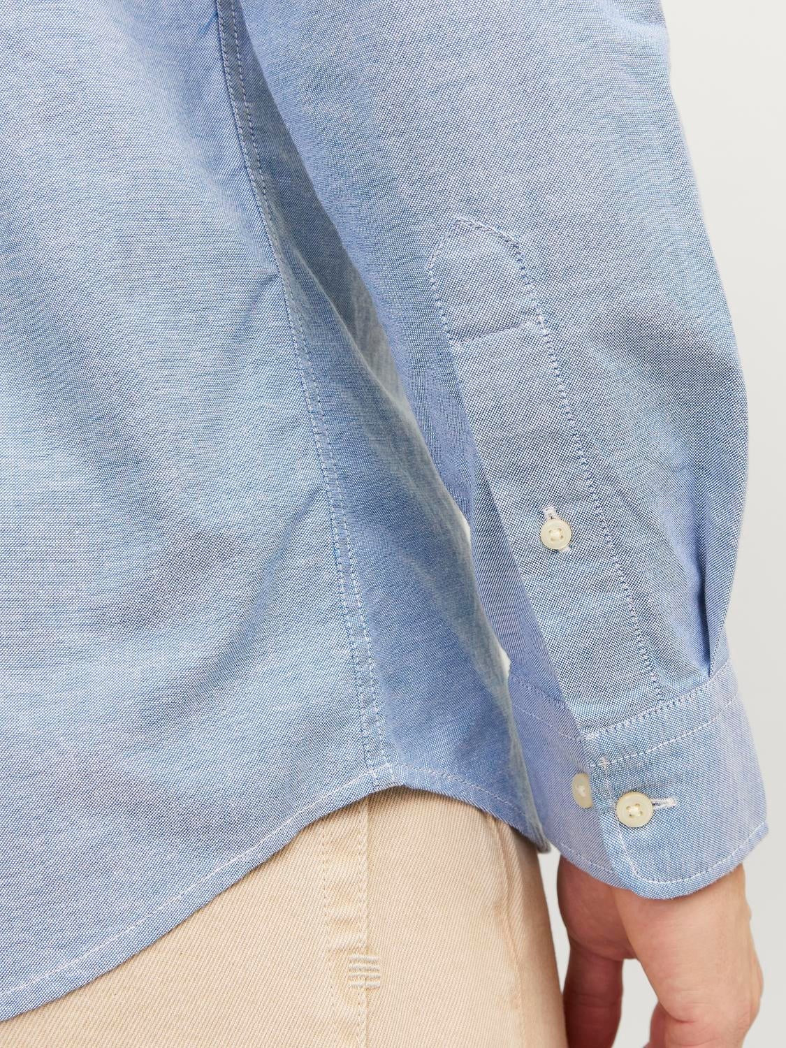 JACK & JONES JPRBLUBROOK oxford shirt in cashmere blue slim fit - Image 7