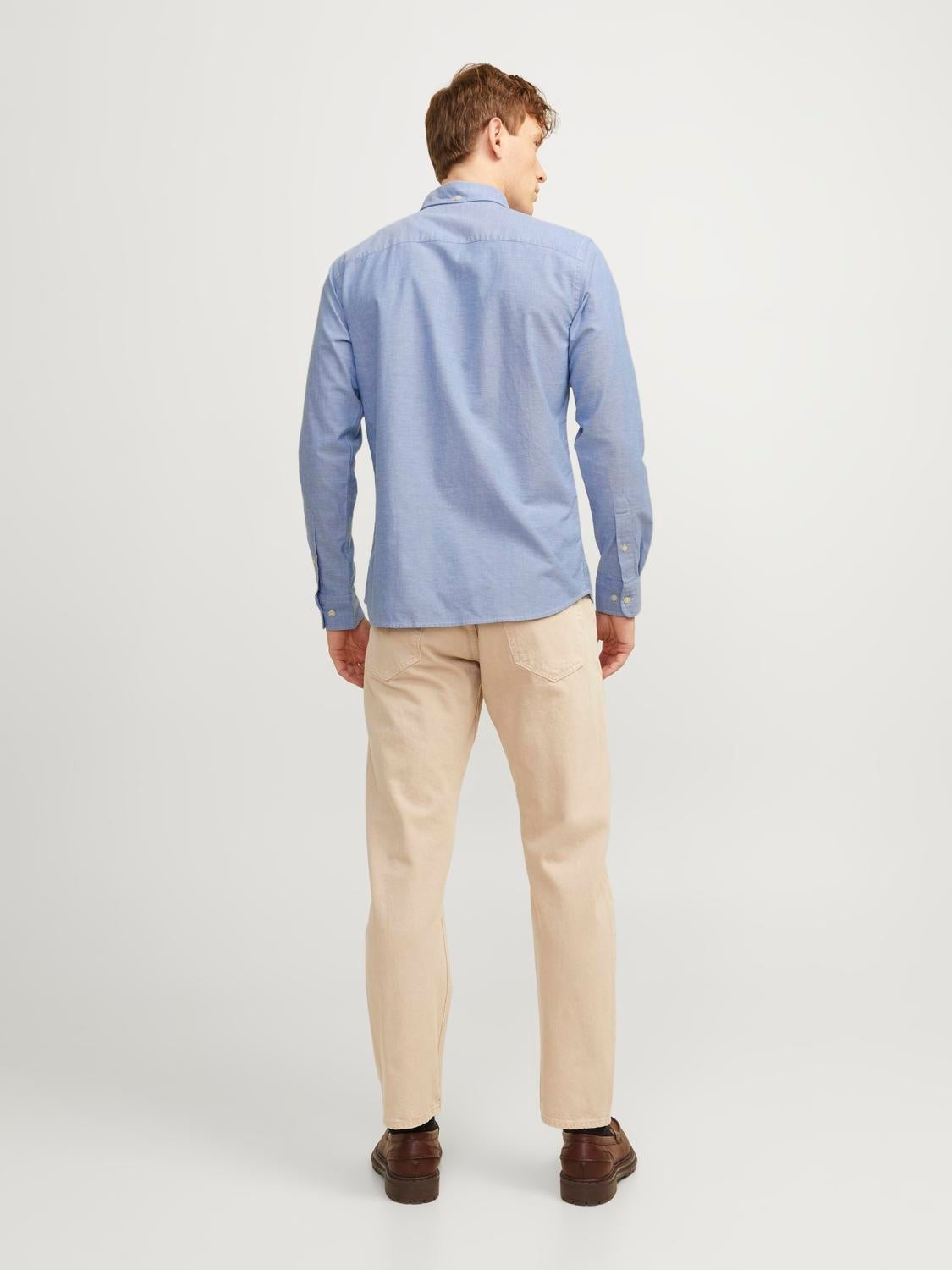 JACK & JONES JPRBLUBROOK oxford shirt in cashmere blue slim fit - Image 2