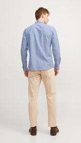 JACK & JONES JPRBLUBROOK oxford shirt in cashmere blue slim fit - Image 2