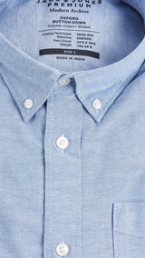 JACK & JONES JPRBLUBROOK oxford shirt in cashmere blue slim fit - Image 4