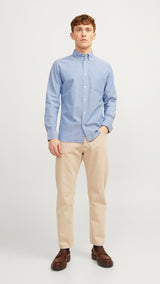 JACK & JONES JPRBLUBROOK oxford shirt in cashmere blue slim fit - Image 5