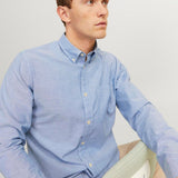 JACK & JONES JPRBLUBROOK oxford shirt in cashmere blue slim fit - Image 8