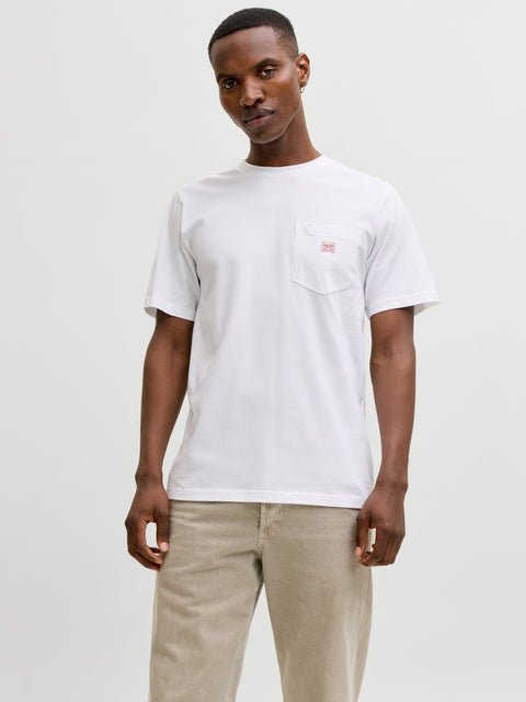JACK & JONES JPRBLUCALEB tee in bright white