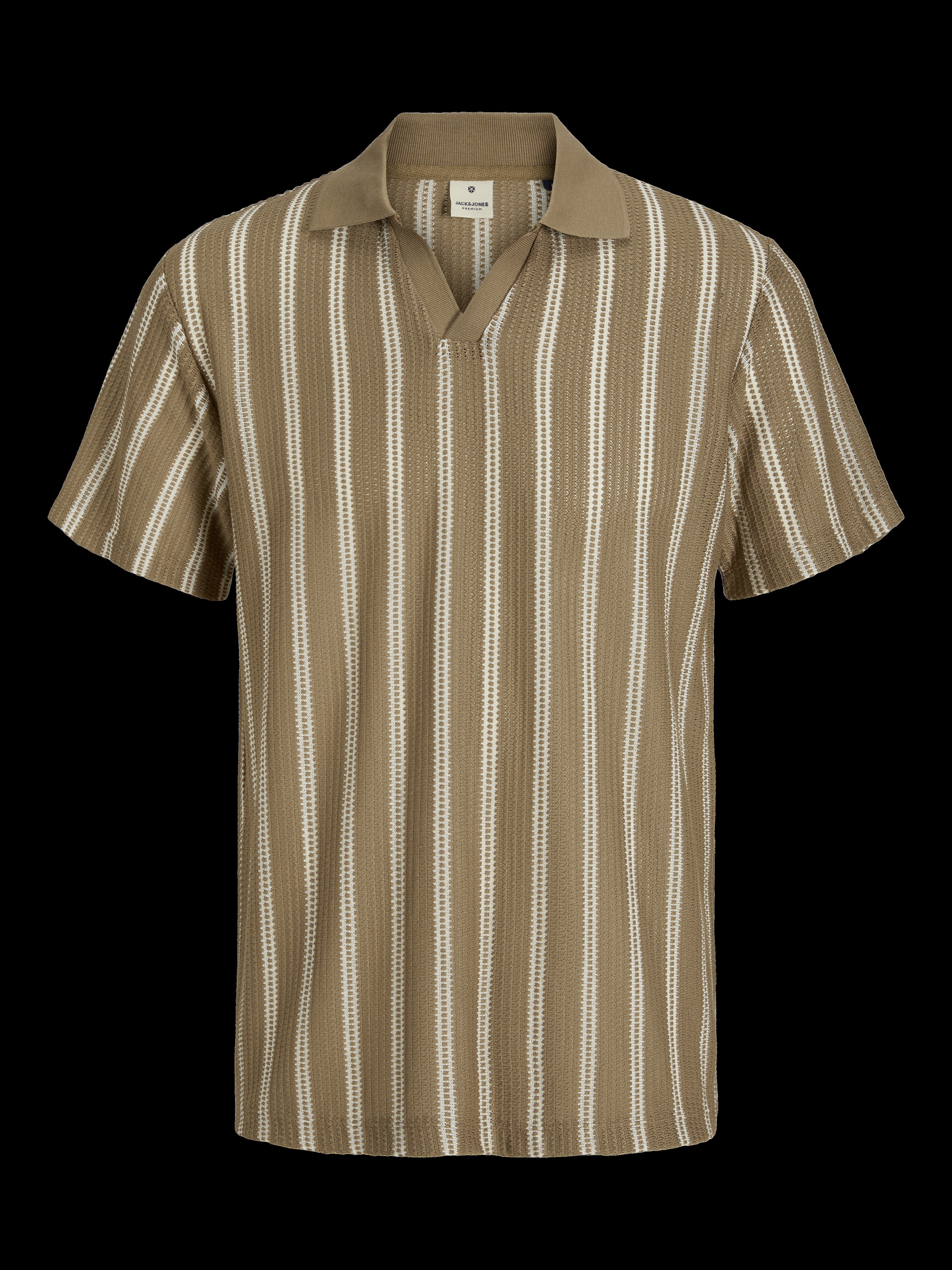 JACK & JONES JPRBLUHARRY split neck polo in elmwood - Image 3