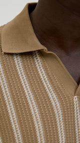 JACK & JONES JPRBLUHARRY split neck polo in elmwood - Image 6