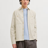 JACK & JONES JPRBLURAYLE linen solid shirt - moonstruck regular fit