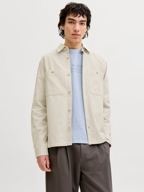 JACK & JONES JPRBLURAYLE linen solid shirt in moonstruck regular fit