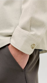 JACK & JONES JPRBLURAYLE linen solid shirt - moonstruck regular fit