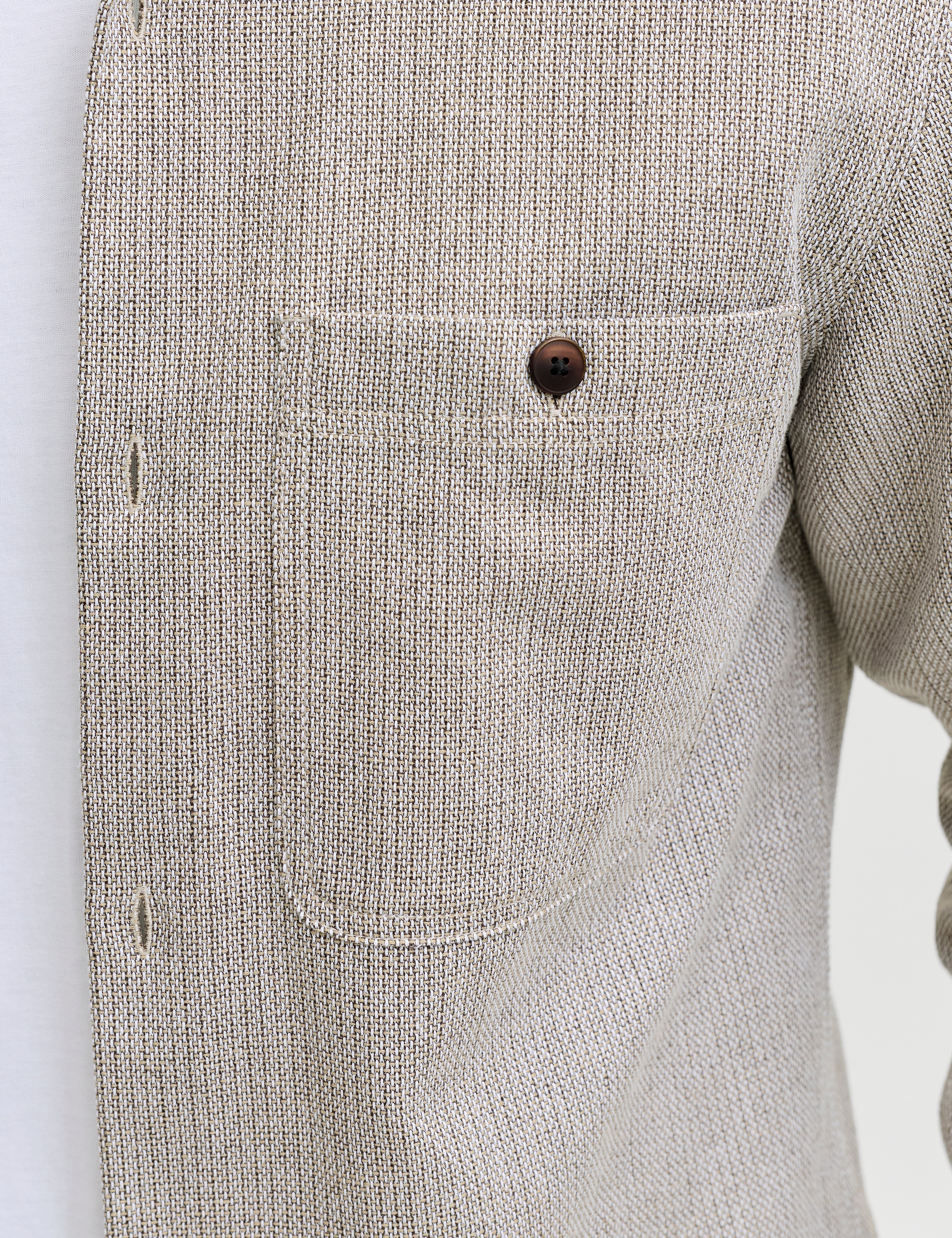 JACK & JONES JPRBLURAYLE linen solid shirt - lemon pepper regular fit