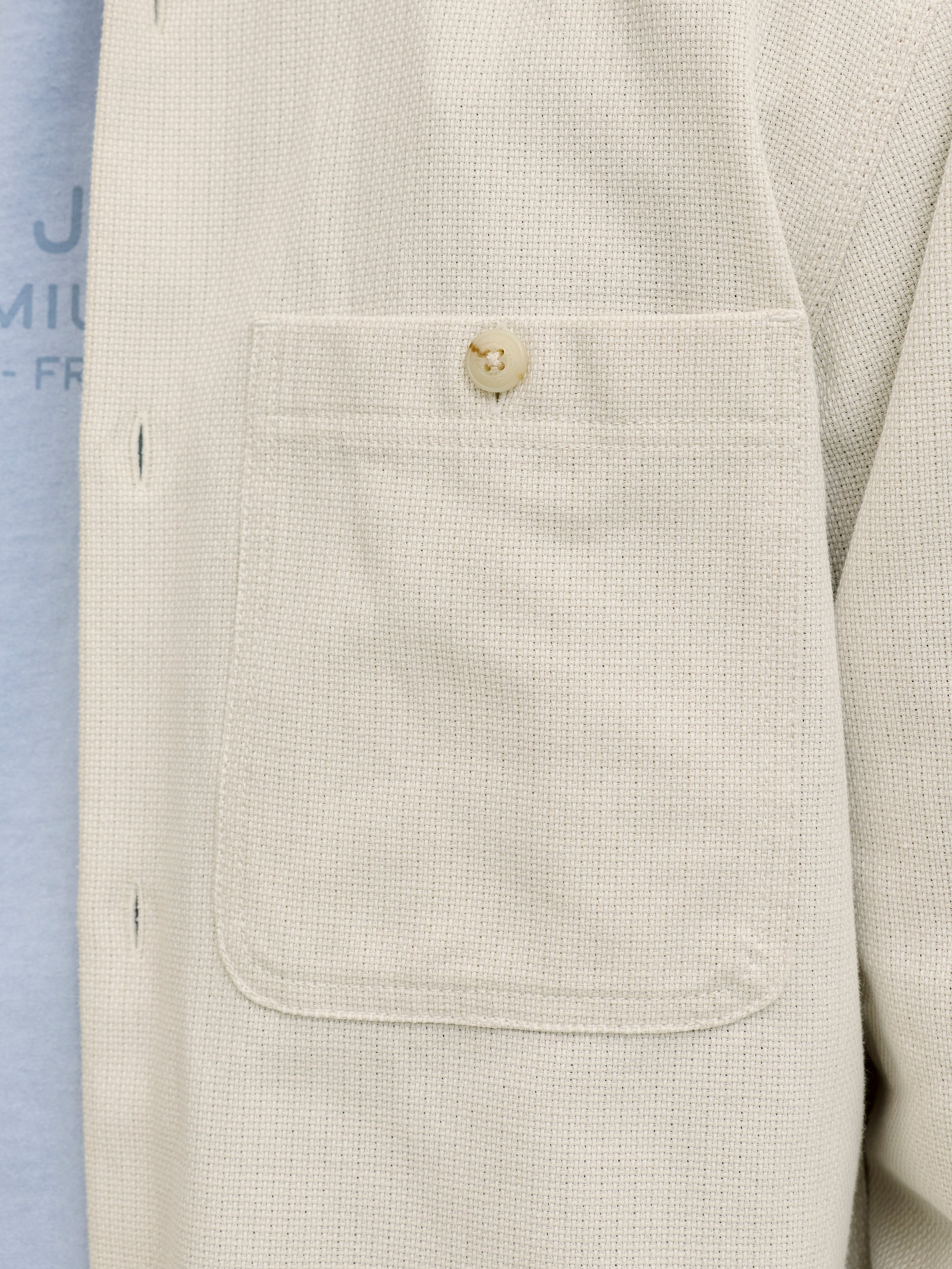 JACK & JONES JPRBLURAYLE linen solid shirt - moonstruck regular fit