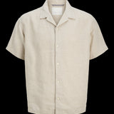 JACK & JONES JPRCCLAWRENCE linen resort shirt in silver lining - Image 3