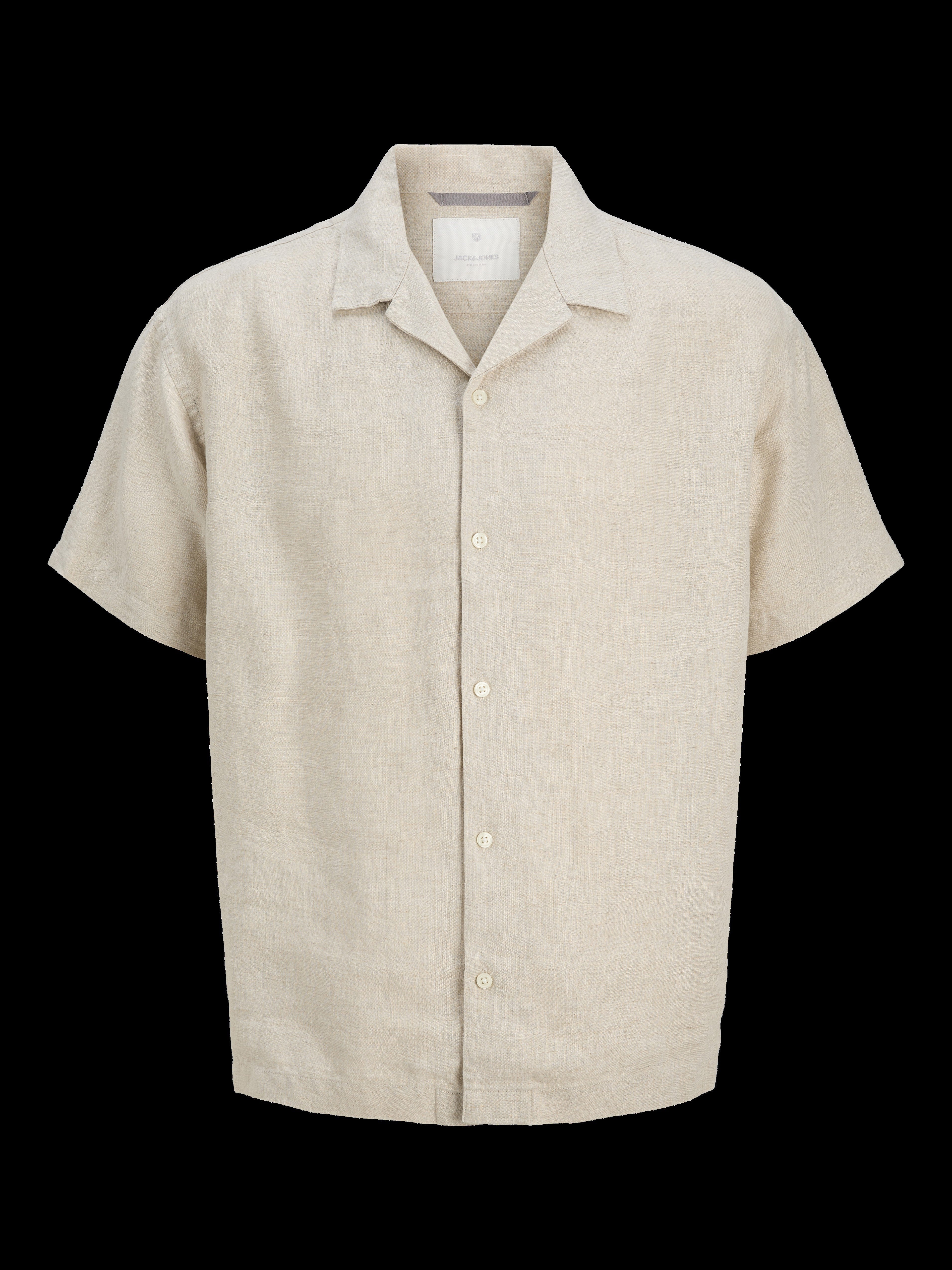 JACK & JONES JPRCCLAWRENCE linen resort shirt in silver lining - Image 3