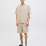 JACK & JONES JPRCCLAWRENCE linen resort shirt in silver lining - Image 4