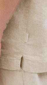 JACK & JONES JPRCCLAWRENCE linen resort shirt in silver lining - Image 6