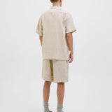 JACK & JONES JPRCCLAWRENCE linen resort shirt in silver lining - Image 2