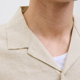 JACK & JONES JPRCCLAWRENCE linen resort shirt in silver lining - Image 5