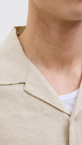 JACK & JONES JPRCCLAWRENCE linen resort shirt in silver lining - Image 5