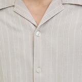 JACK & JONES JPRCCMONTANA dobby resort shirt in silver lining - Image 6