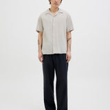 JACK & JONES JPRCCMONTANA dobby resort shirt in silver lining - Image 4