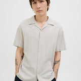JACK & JONES JPRCCMONTANA dobby resort shirt in silver lining - Image 7