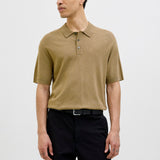 JACK & JONES JPRCCWILLIAM knit polo in elmwood - Image 1