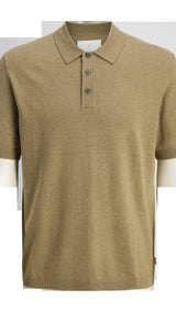JACK & JONES JPRCCWILLIAM knit polo in elmwood - Image 3