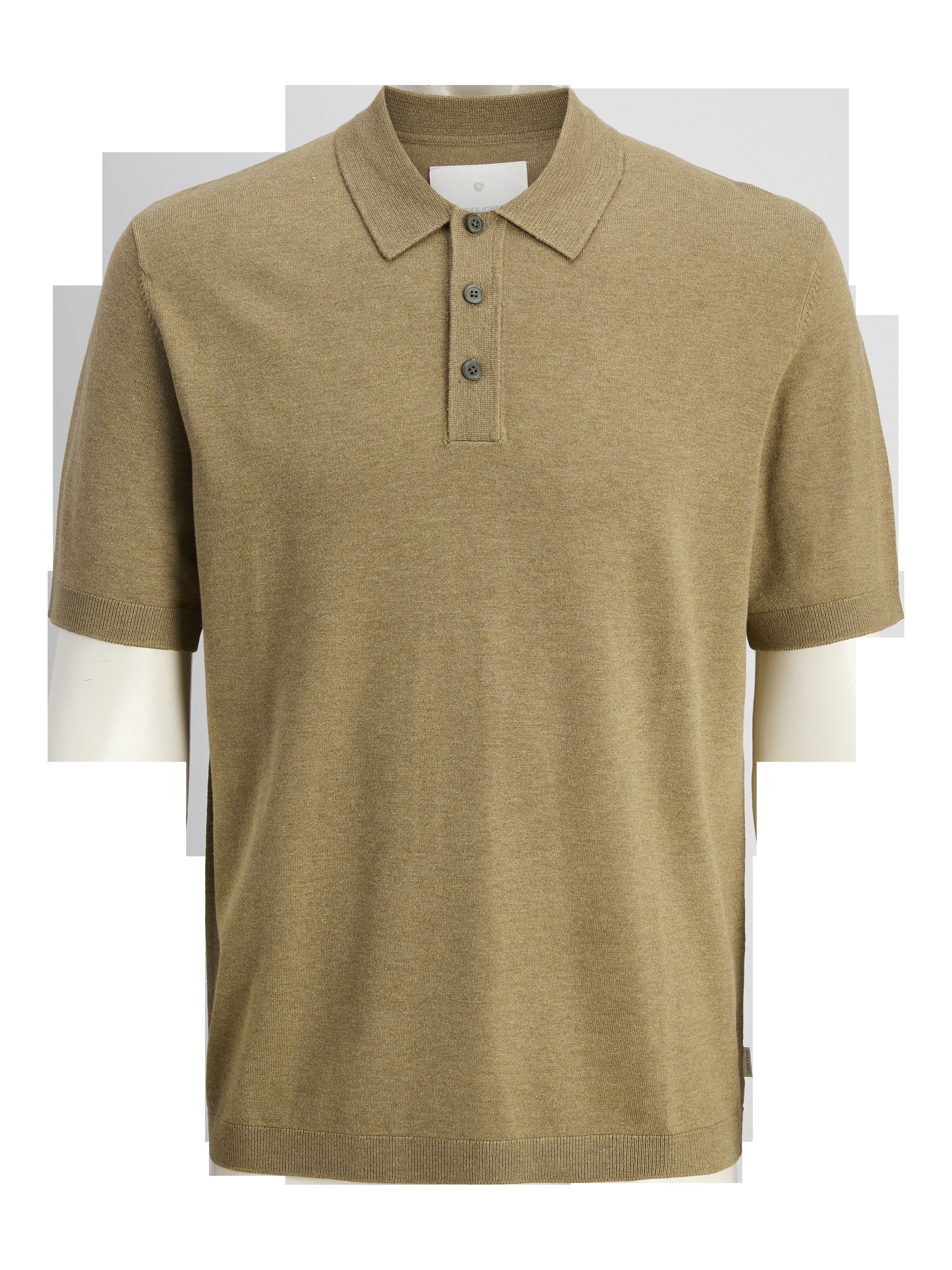 JACK & JONES JPRCCWILLIAM knit polo in elmwood - Image 3