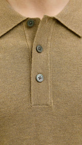 JACK & JONES JPRCCWILLIAM knit polo in elmwood - Image 6