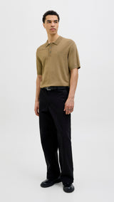 JACK & JONES JPRCCWILLIAM knit polo in elmwood - Image 4