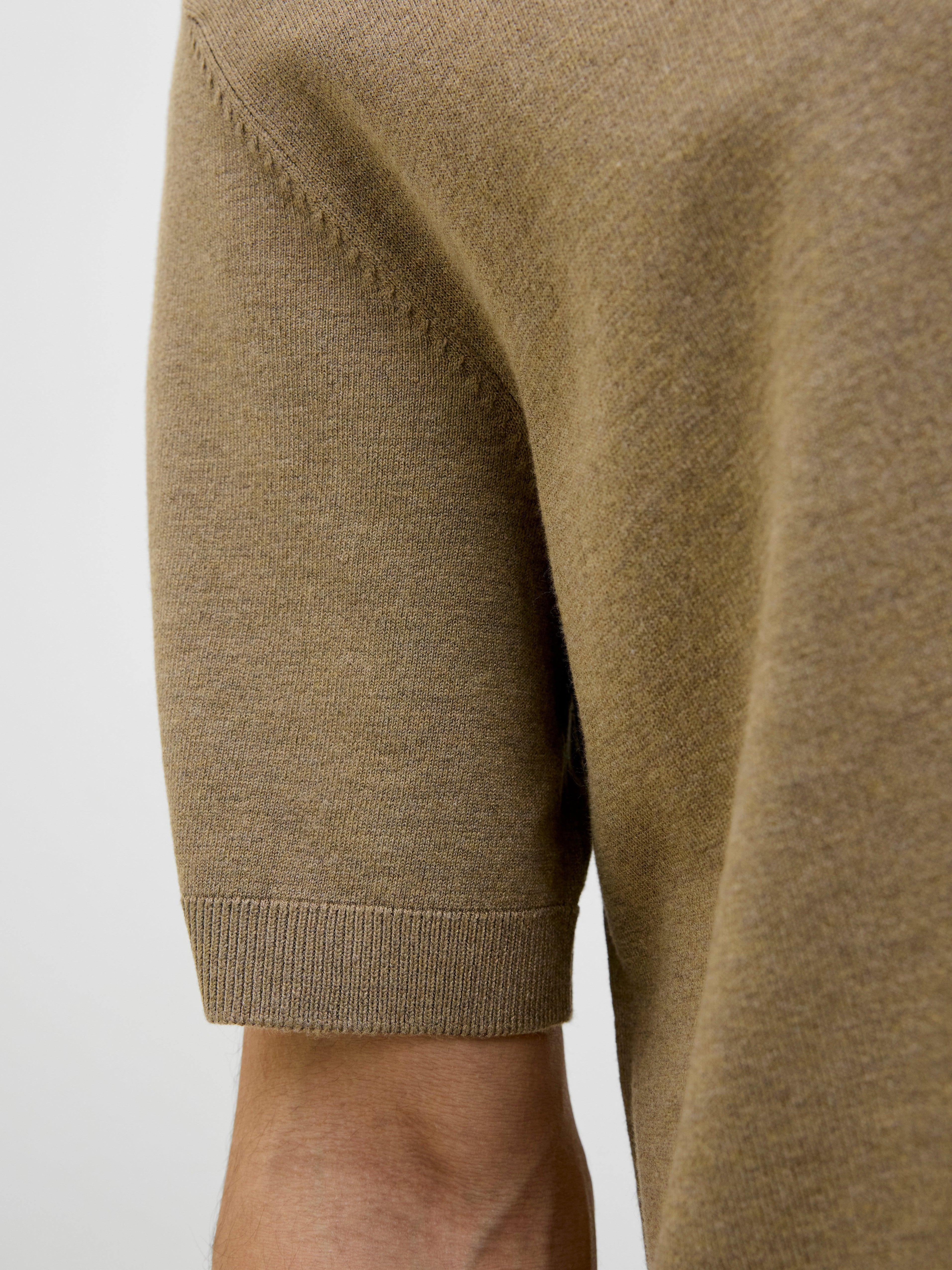 JACK & JONES JPRCCWILLIAM knit polo in elmwood - Image 5