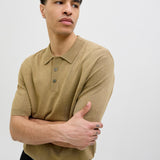 JACK & JONES JPRCCWILLIAM knit polo in elmwood - Image 7