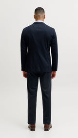 JACK & JONES JPRJAXON jersey blazer in dark navy - Image 2