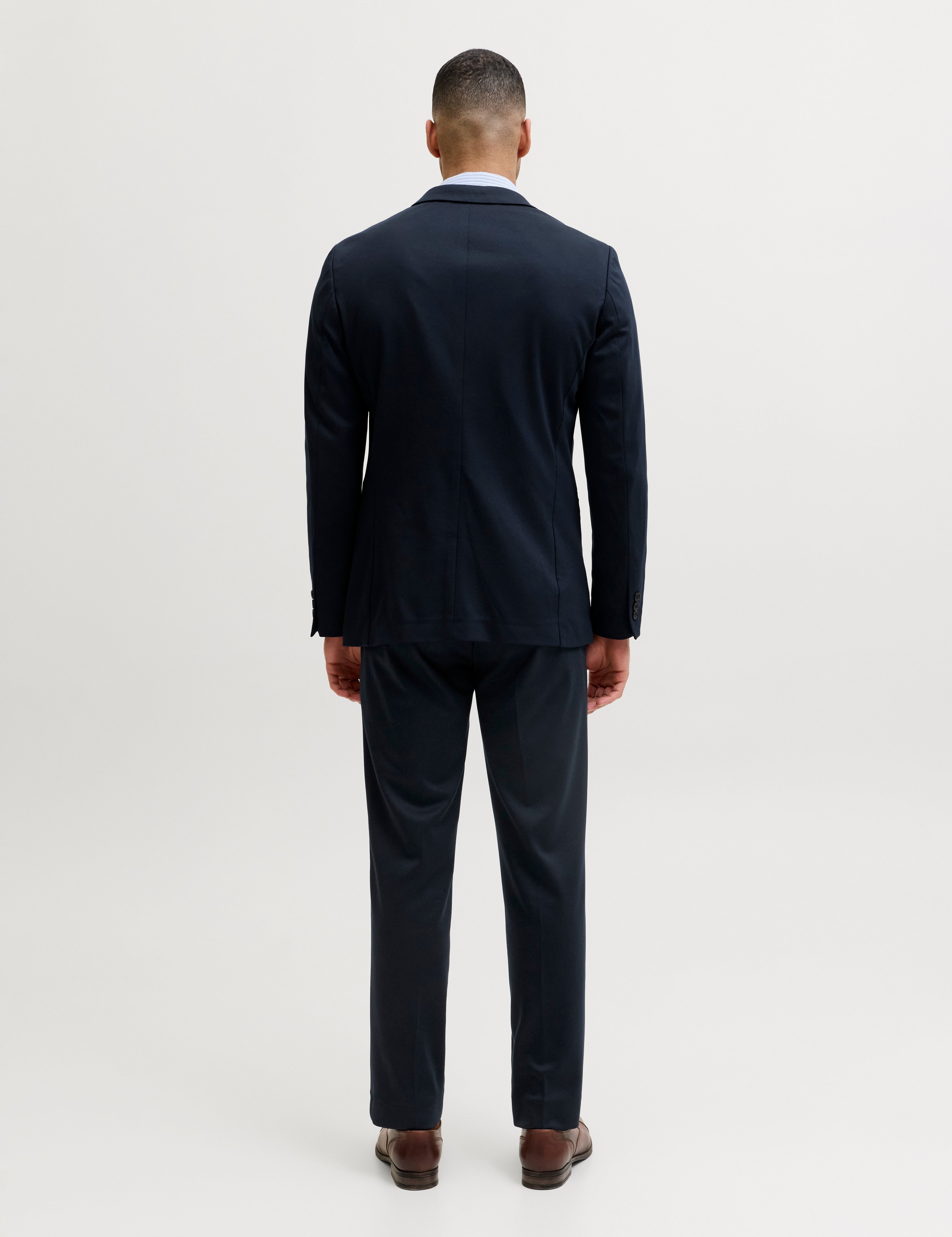 JACK & JONES JPRJAXON jersey blazer in dark navy - Image 2