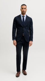 JACK & JONES JPRJAXON jersey blazer in dark navy - Image 4