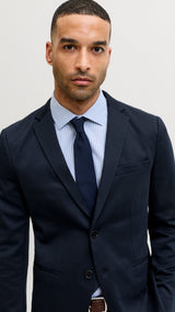 JACK & JONES JPRJAXON jersey blazer in dark navy - Image 7