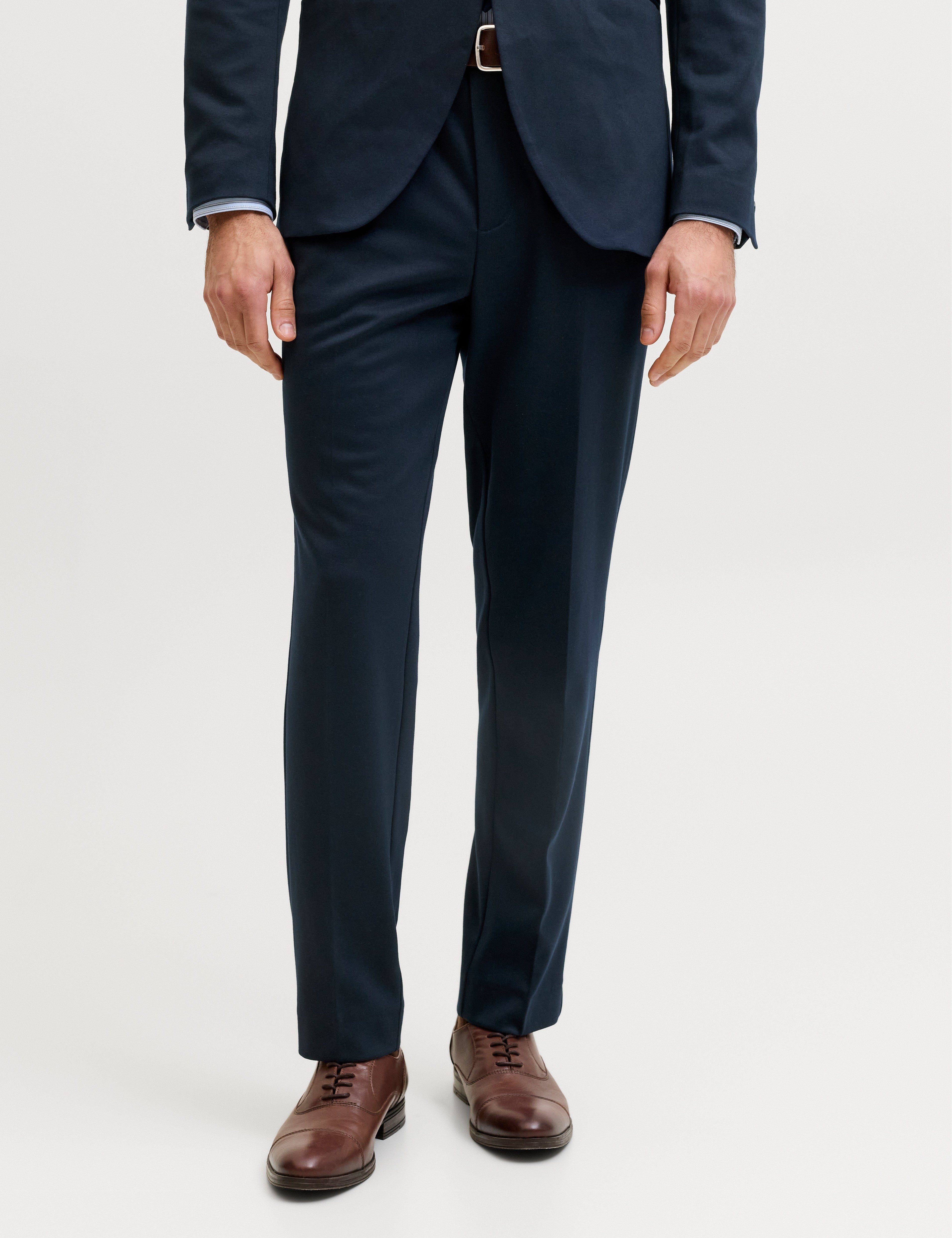 JACK & JONES JPRJAXON jersey trouser in dark navy - Image 1