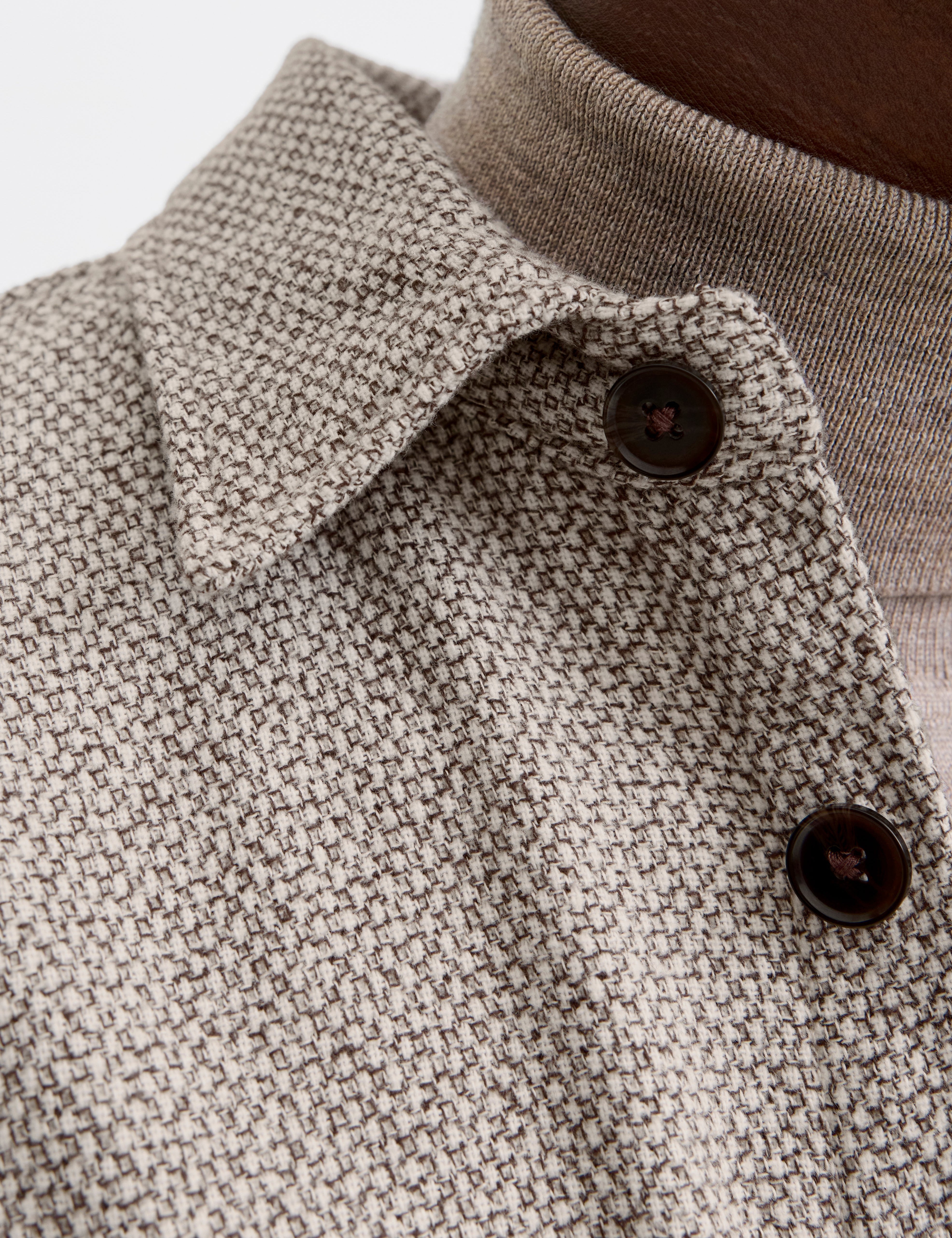 JACK & JONES JPRRAYLE melange solid overshirt - ermine