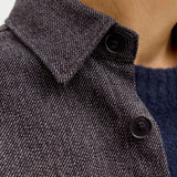 JACK & JONES JPRRAYLE melange solid overshirt - black beauty