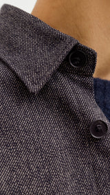 JACK & JONES JPRRAYLE melange solid overshirt - black beauty