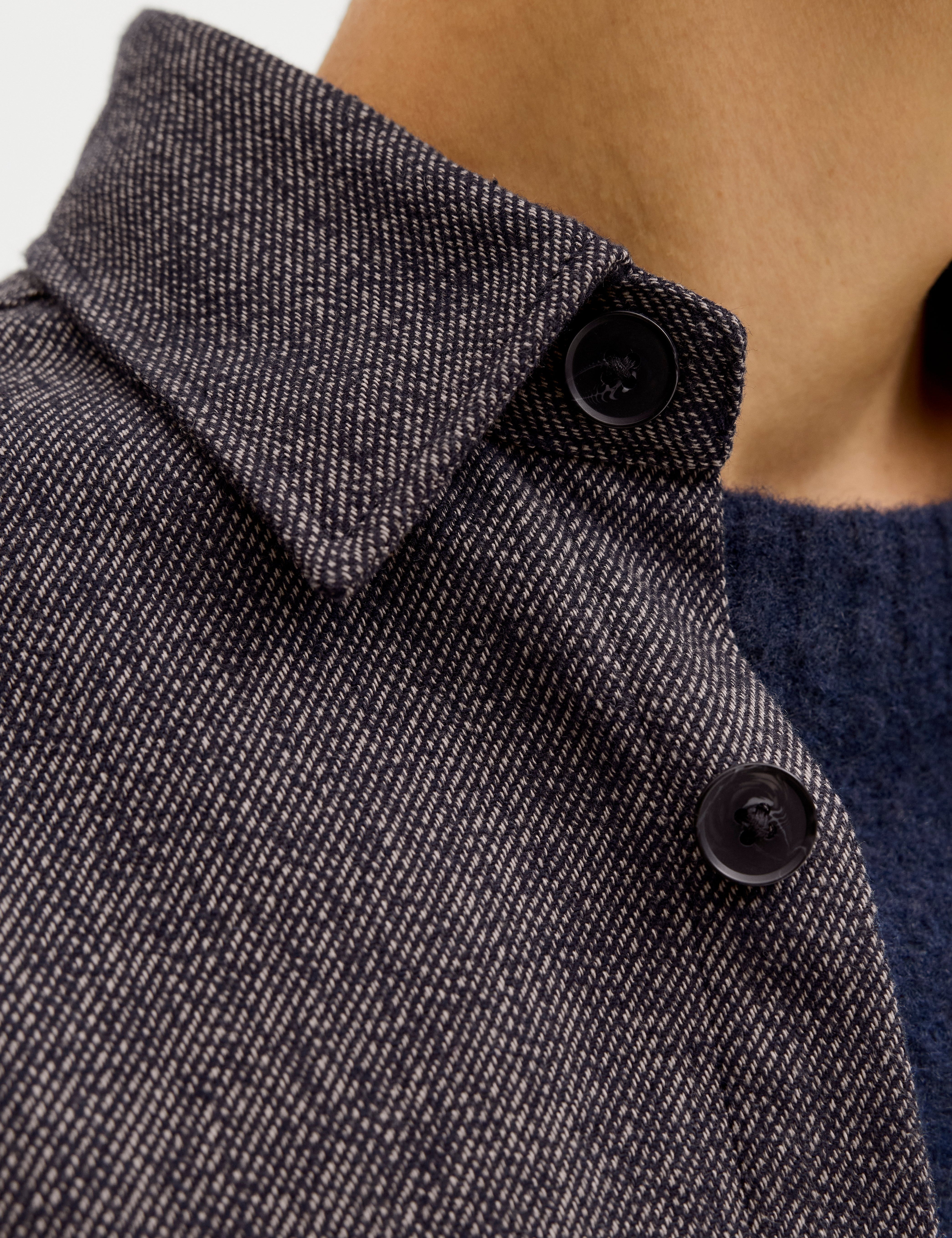 JACK & JONES JPRRAYLE melange solid overshirt - black beauty