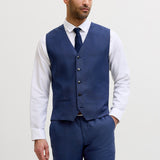 JACK & JONES JPRSOLARIS waistcoat in medieval blue - Image 1