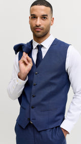 JACK & JONES JPRSOLARIS waistcoat in medieval blue - Image 8