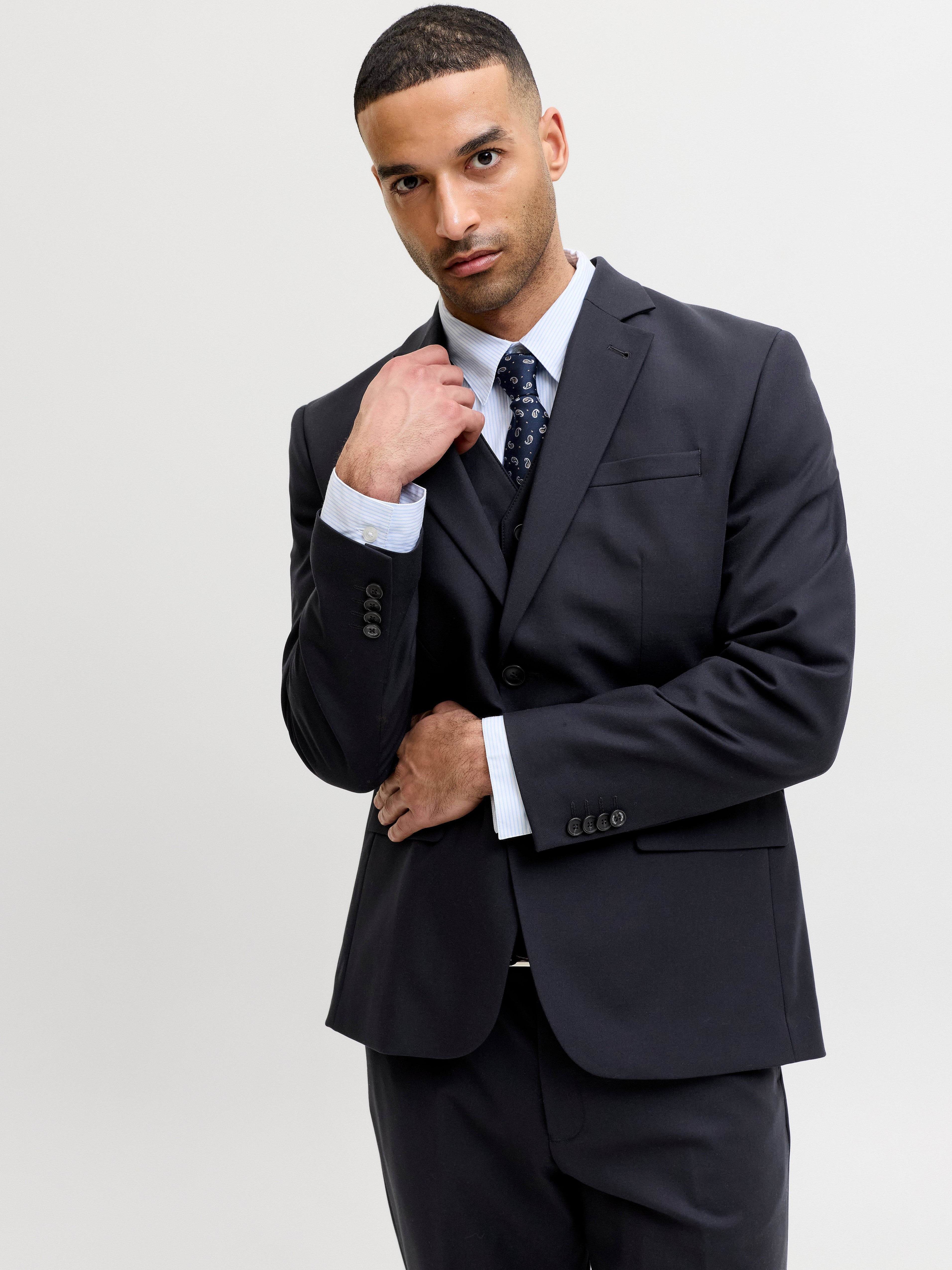 JACK & JONES JPRTHEO blazer in dark navy - Image 8
