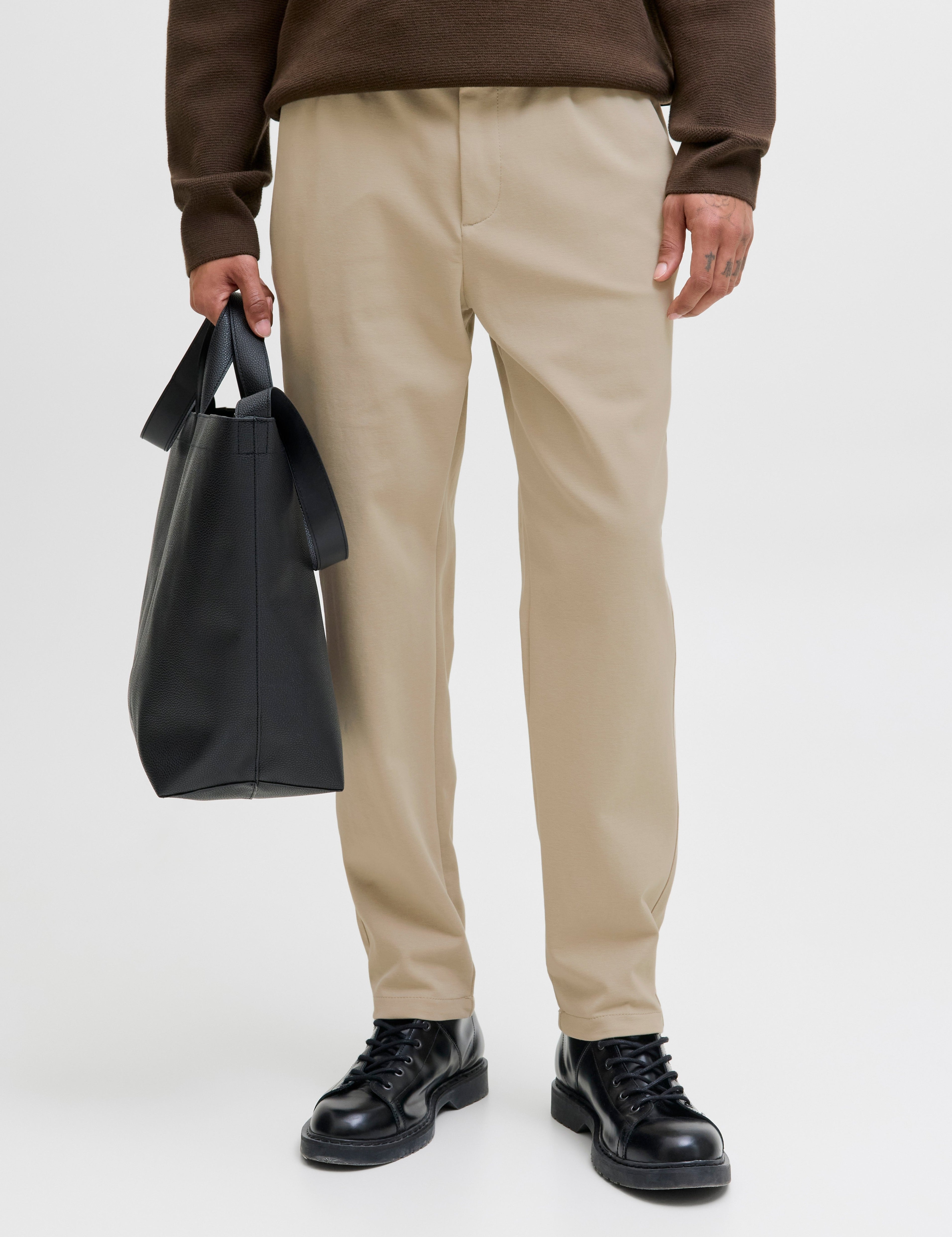 JACK & JONES JPSTACE neo jogger pants in crockery - Image 1
