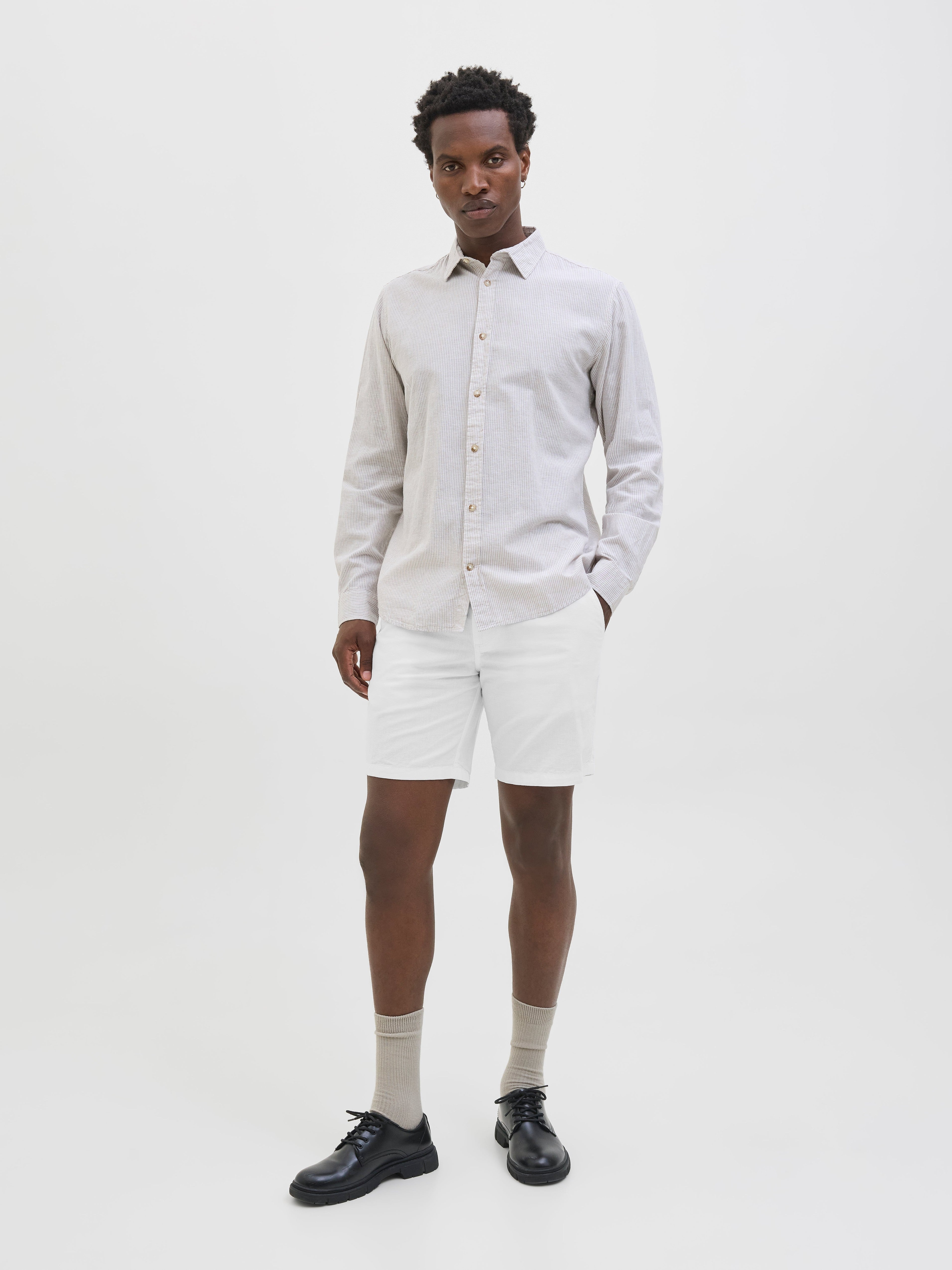 JACK & JONES JPSTACE summer linen blend short in black - Image 5